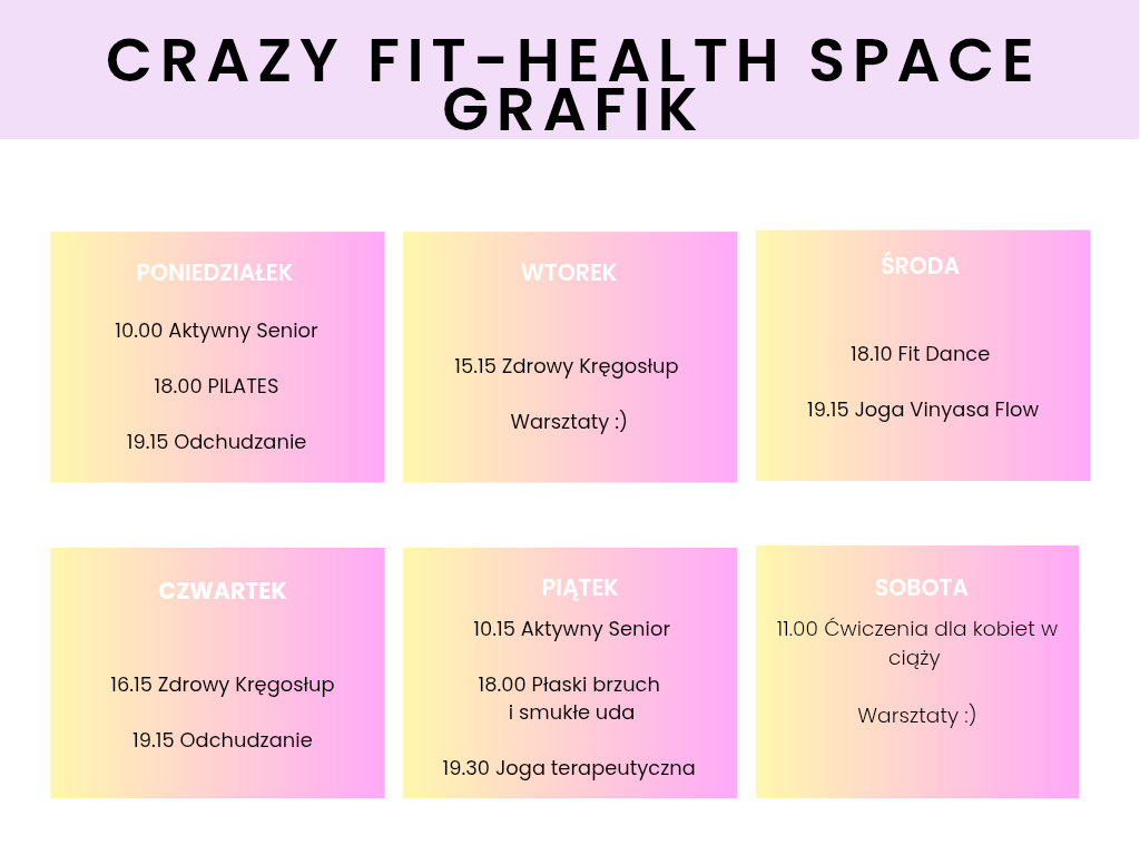 grafik zajęć